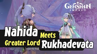 Cutscene - Nahida Meets Greater Lord Rukhadevata Epic Encounter - Genshin Impact Cutscene