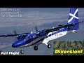 Diversion/Emergency Landing! | Flybe/Loganair | Glasgow to Glasgow | DHC6 Twin Otter (with ATC)