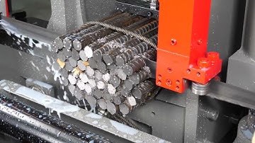 Semi automatic Horizontal type Rebar cutting band saw machine