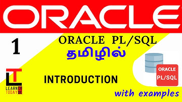 PL/SQL Introduction with examples | Oracle PLSQL tutorial in TAMIL @learncodetodaytamil