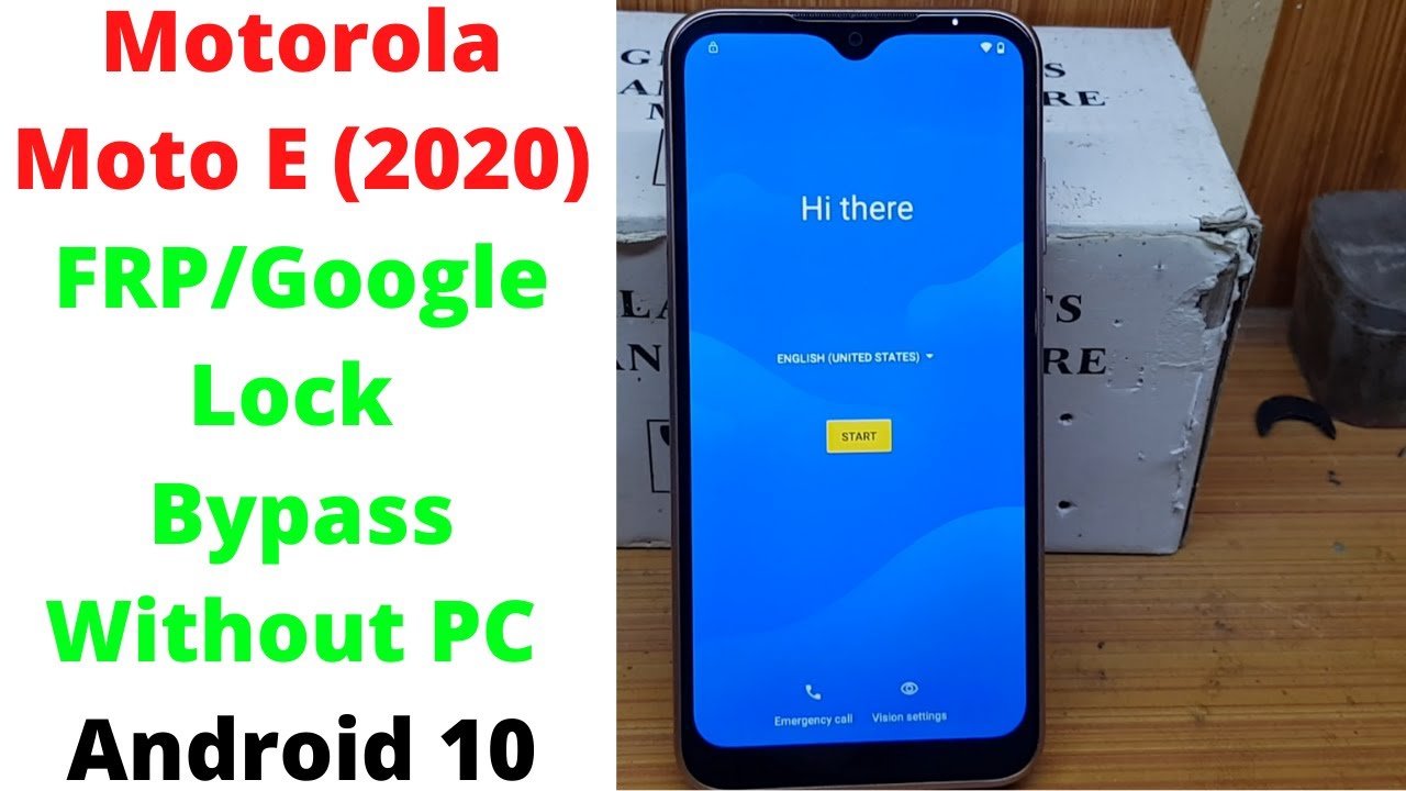 Motorola Moto E (2020) FRP/Google Lock Bypass Without PC motorola