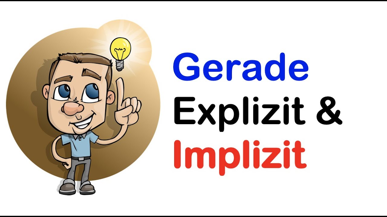 Vektoren implizite und explizite Berechnung einer Geraden - YouTube