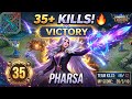 Pharsa is wonderful charater wow😱 35kill omg Ranked 5v5🤠Gameplay #moba ##mobilelegends #mlbb #short