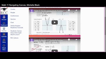 Navigating Canvas Math 11