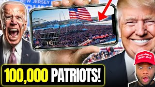 🚨TRUMP BREAKS HISTORY With LARGEST Political Rally EVER Seen In AMERICA | 100,000 in a BLUE State!
