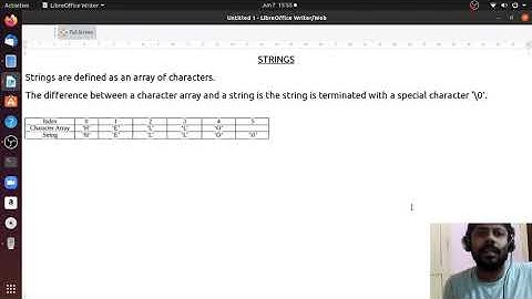Lectures 8 (PART1) Array  Strings (C programming) KTU Syllabus(1)