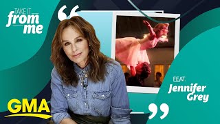 Jennifer Grey reacts to some of her most iconic onscreen moments l GMA