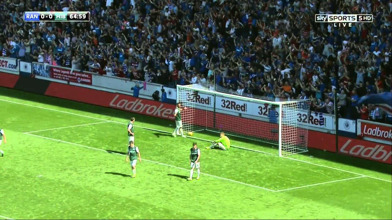 James Tavernier stunning freekick vs Hibernian (23/08/2015)