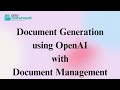 Document Generation with OpenAI | Easy Document Management System