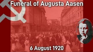 Rare The Internationale Funeral Of Augusta Aasen On 6 August 1920 Похороны Аугусты Осен