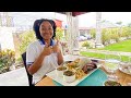 Americans trying local Burundian food in Bujumbura Burundi