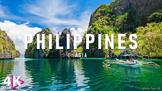 FLYING OVER THE PHILIPPINES 4K UHD - Relaxing Music Along With Beautiful Nature Videos - 4K Video HD