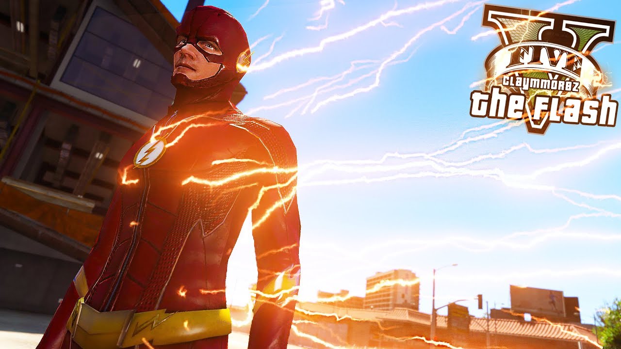 The Flash Stops Gang Fight With Flash Mod 2 0 Gta 5 Flash Mod Youtube