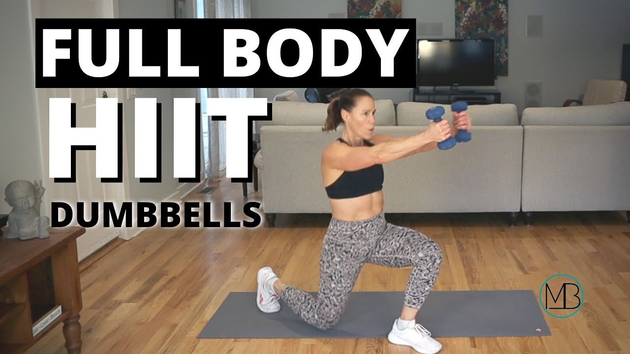 NO REPEAT HIIT Workout | Dumbbells at Home | 40 MIN - YouTube