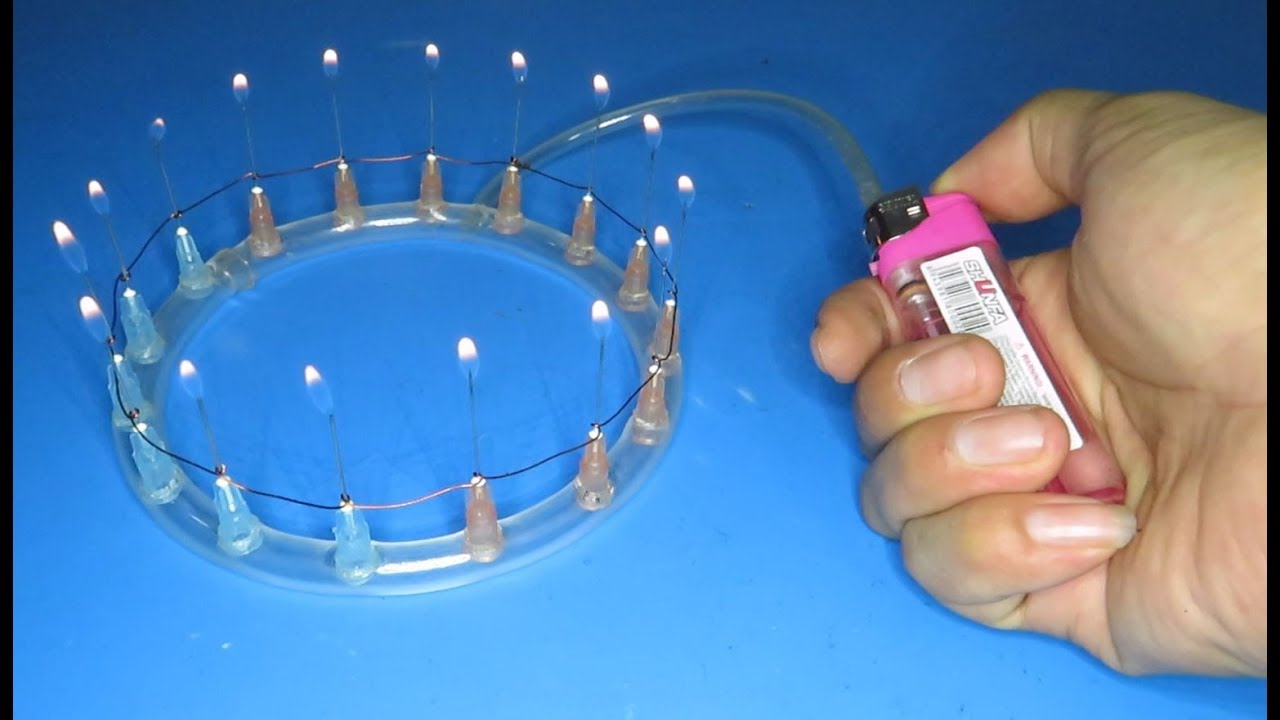Experiment , Making gas stove from Needles YouTube