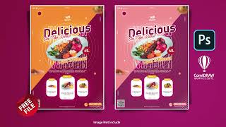 Download Disini .CDR & .PSD : 07/10 Contoh Brosur Makanan Simple Dan Menarik.