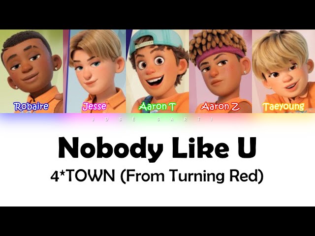 4*TOWN (From Turning Red) Nobody Like U - Color Coded Lyrics class=