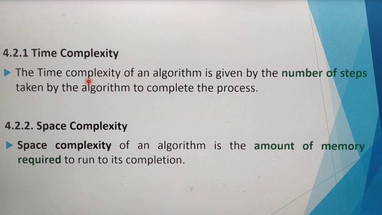 Complexity of an Algorithm, Difference between fixed part and variable ...