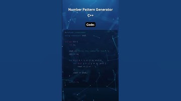 Number Pattern Generator in C++ #coding #gaming #code #coder #c++ #tutorial #developer