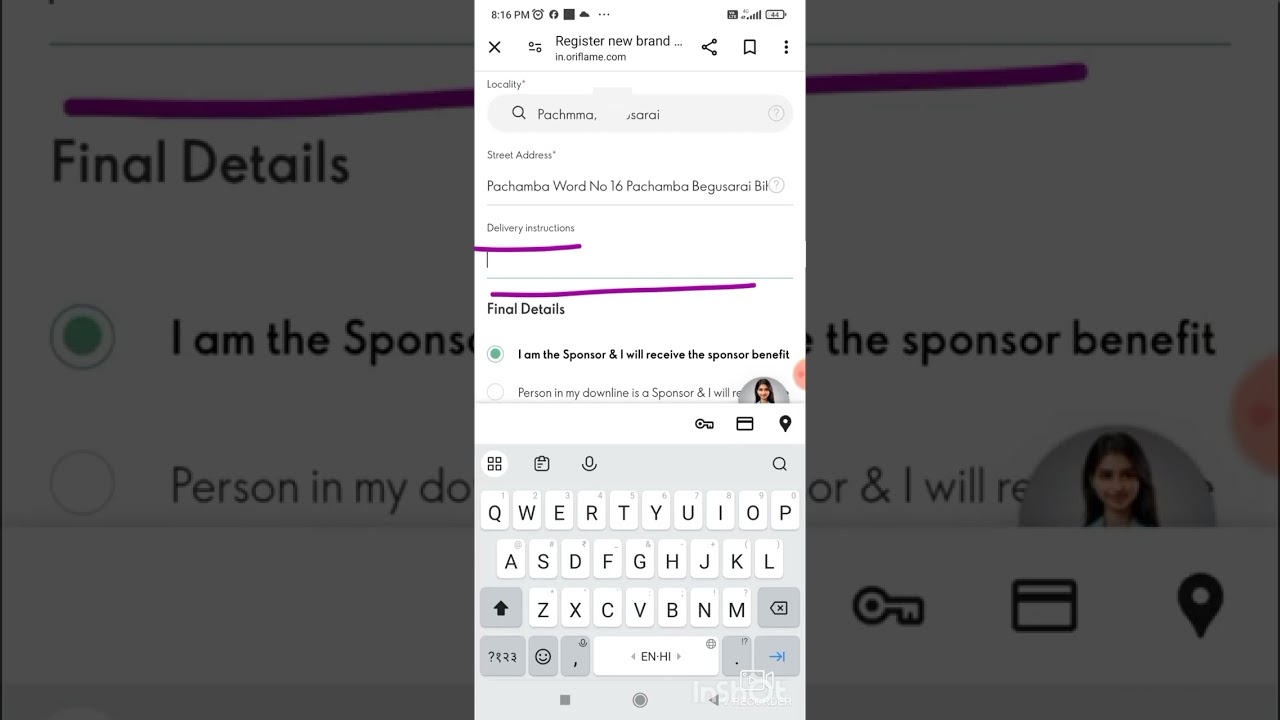 How to register new brand partner in new oriflame app. New member ka registretion kaise kre.