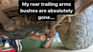 Rear trailing arm bushes on my Gen 2 Mitsubishi pajero are gone let’s fix that !