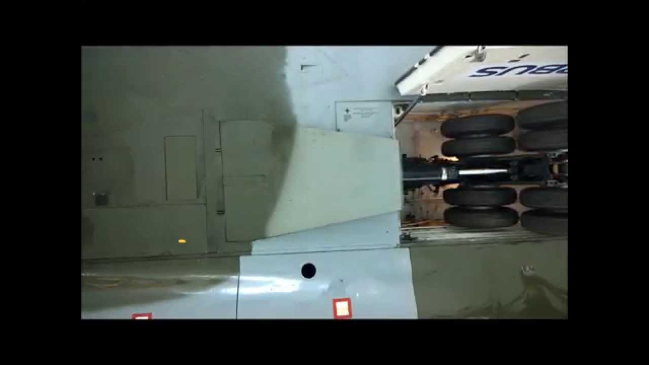 Undercarriage swing - up and back down