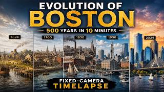 Evolution of Boston: Harbor St. 500 Years in 10 Minutes | Fixed-Camera Timelapse