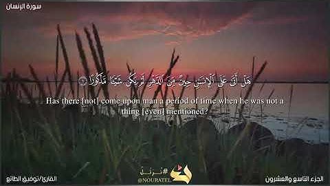 سورة الإنسان كاملة _القارئ _توفيق الطائع. المقام اليمني.