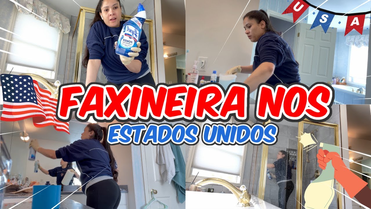 COMO É TRABALHAR NA FAXINA NOS EUA - MOSTREI TODA A MINHA ROTINA DE FAXINEIRA NA AMÉRICA