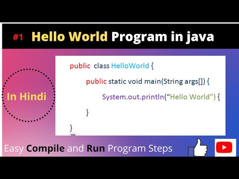 ▶️👍💯💥Java HELLO WORLD  Program | Java Hello World Program in Notepad | Print Java Hello World-2024