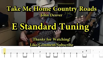 Take Me Home, Country Roads - John Denver (Bass Cover with Tabs)
