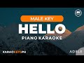 Hello Adele Male Key Piano Karaoke