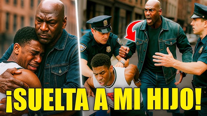 Policía se ríe de un niño negro por decir que su padre es Michael Jordan...  hasta que aparece en...