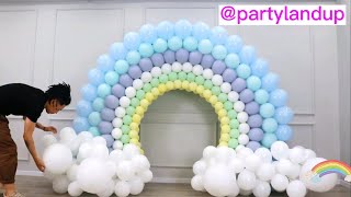 How to make rainbow balloon arch | tutorial