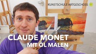Claude Monet Bilder mit Ölfarben schnell und richtig malen lernen. Malkurs mit Dmitrij Schurbin