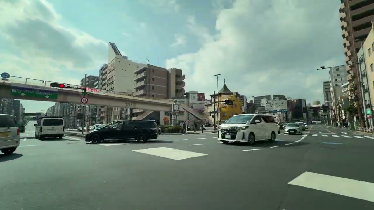 car ride through Tokyo