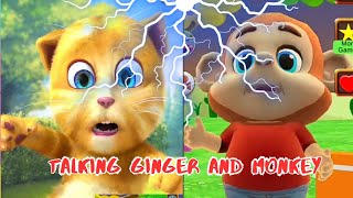 Talking Ginger 2 and Talking Monkey ‼️‼️#ginger2 #talkingginger2 #funny #funny #games #talkingmonkey