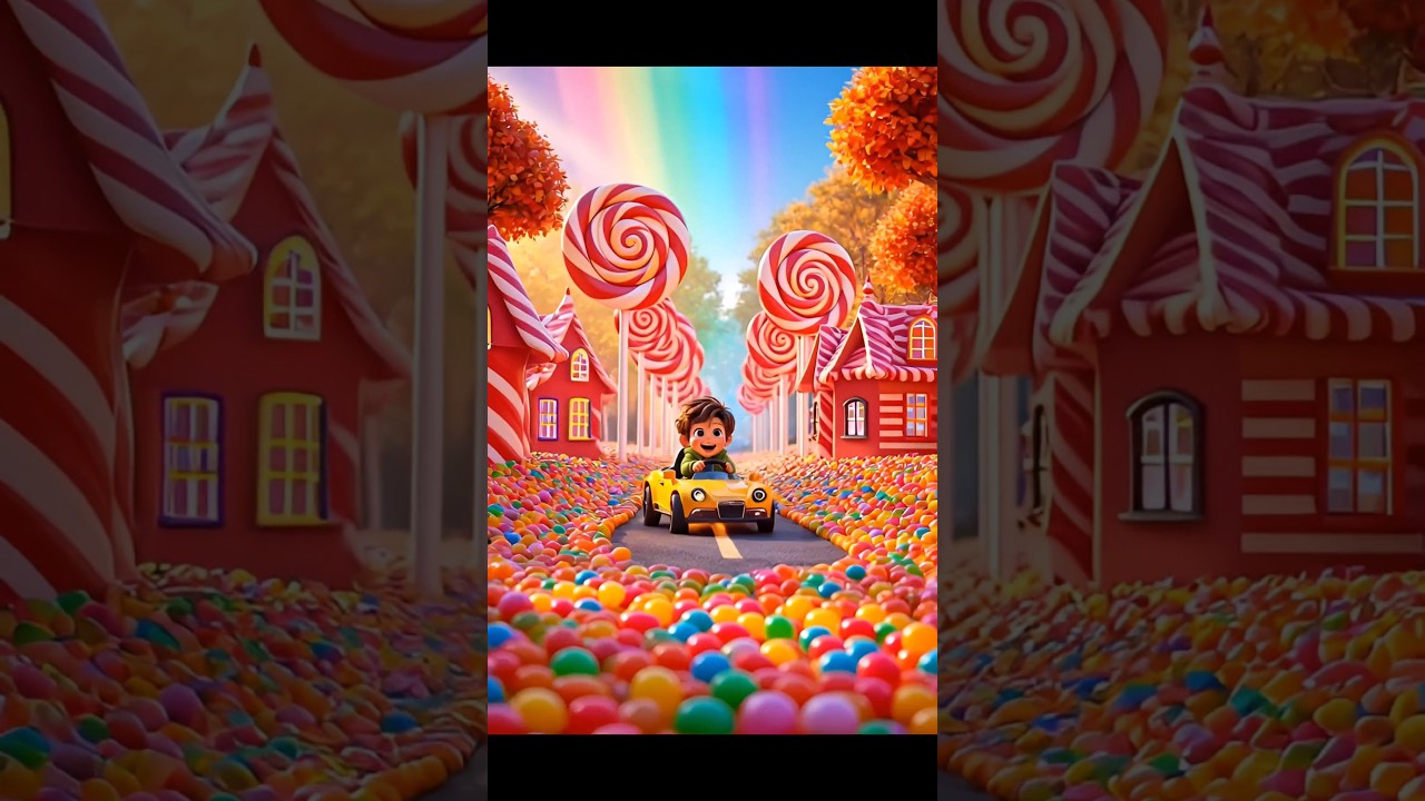 Child Drives to a CANDY WORLD! 🍬🚗 ( You Won’t Believe the Lollipop Forest! #shorts #usa #baby #toys