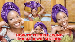 PLANNING TO ATTEND A PARTY SOON?TRY THIS SIMPLE GELE||Rubber band method  #trending #owambestyles