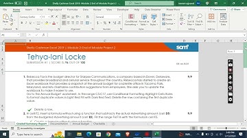 Shelly Cashman Excel 2019 | Module 2: End of Module Project 2 #shellycashmanexcel #module2