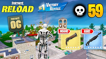 59 Elimination Solo Vs Squads "Zero Build" Gameplay Wins (Fortnite RELOAD chapter 6)
