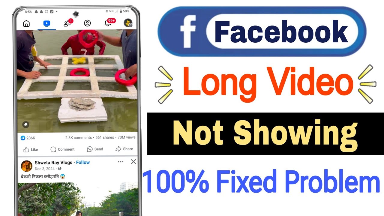 How to Fix Facebook Long Videos Not Showing Problem || Facebook Long ...