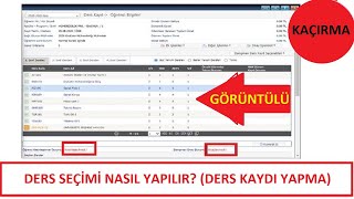 Di̇kkat Ders Kayit İşlemi̇ Nasil Yapilir? Ders Kaydi Nasil Yapilir? Üni̇versi̇tede Ders Seçi̇mi̇