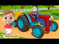 Колеса на тракторе, лучший русский потешка для детей от Little Treehouse