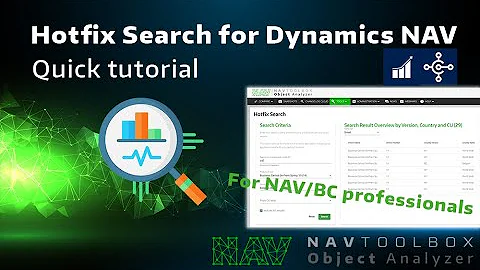 Hotfix Search tool for Microsoft Dynamics NAV / Business Central - cumulative updates