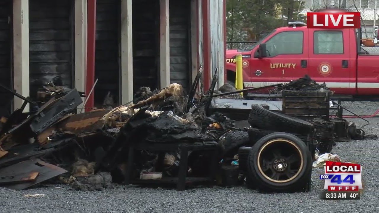 Massive damage as a fire raged through a Milton storage facility - YouTube