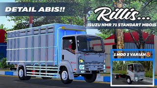 RILLIS MOD ISUZU NMR 71 STANDART MBOIS || MOD BUSSID TERBARU