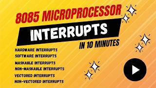 Interrupts of 8085 Microprocessor | B.Tech | MPMC | Microprocessors and microcontrollers | Lec-5