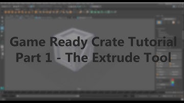 Session 1: Game Ready Crate Part 1 - Introduction To The Extrude Tool.