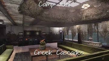 Fallout 76 Camp Build | Creek Cascade | Clean // Modern // Bridge